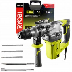 RYOBI MŁOT UDAROWY MŁOTOWIERTARKA 1050W 3,6J RSDS1050-K +WALIZKA+DŁUTA