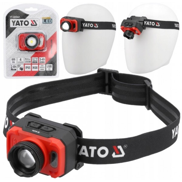 YATO LATARKA CZOŁOWA CZOŁÓWKA 5W 600LM AKUMULATOROWA Z CZUJKĄ RUCHU 085941 YATO LATARKA CZOŁOWA CZOŁÓWKA 5W 600LM AKUMULATOROWA Z CZUJKĄ RUCHU 085941