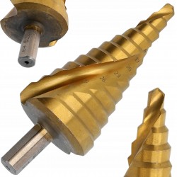 YATO WIERTŁO STOPNIOWE SPIRALNE 6-38MM STAL HSS UCHWYT TRIANGLE YT-44749