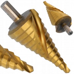 YATO WIERTŁO STOPNIOWE SPIRALNE 6-38MM STAL HSS UCHWYT TRIANGLE YT-44749