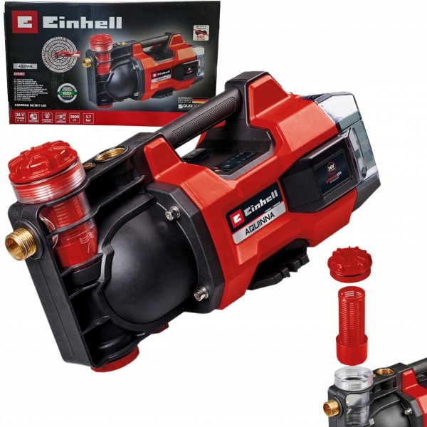 EINHELL POMPA OGRODOWA AKUMULAT 2x18V ECO/BOOST AQUINNA 36/38 F LED SOLO