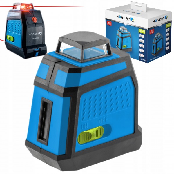 HOGERT POZIOMNICA LASEROWA CZERWONA 30M 3D IP54 ETUI HT4M072 HOGERT POZIOMNICA LASEROWA CZERWONA 30M 3D IP54 ETUI HT4M072