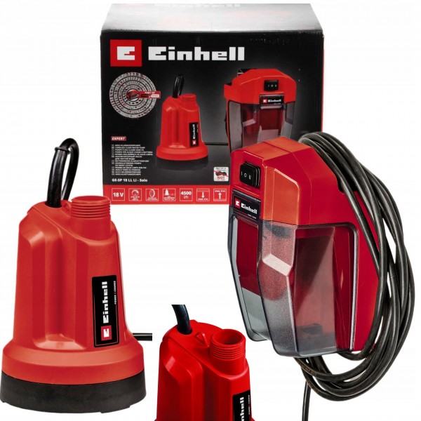 EINHELL POMPA 18V ZANURZENIOWA DO WODY CZYSTEJ 4500L/H GE-SP 18 LL Li-Solo EINHELL POMPA 18V ZANURZENIOWA DO WODY CZYSTEJ 4500L/H GE-SP 18 LL Li-Solo