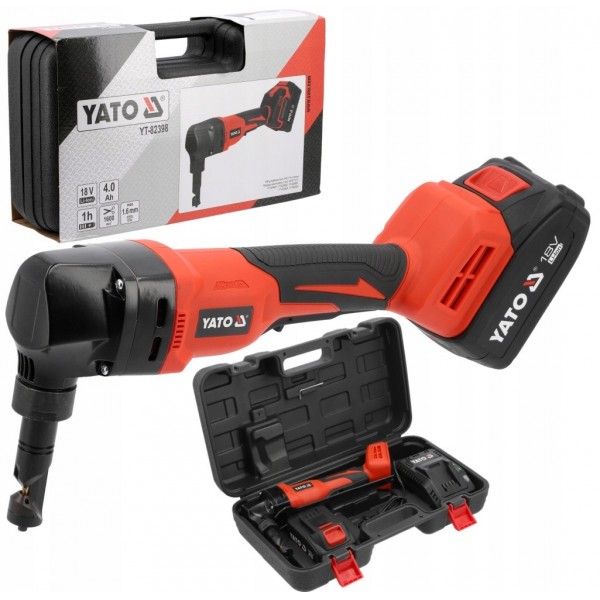 YATO AKUMULATOROWE NOŻYCE DO BLACHY 18V Z BATERIĄ 4AH I ŁADOWARKĄ YT-82398