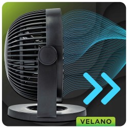 WENTYLATOR BIURKOWY AKUMULATOROWY USB-C WIATRAK OSCYLACJA CICHY VELANO