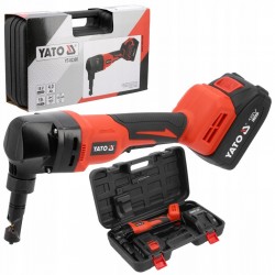 YATO AKUMULATOROWE NOŻYCE DO BLACHY 18V Z BATERIĄ 4AH I ŁADOWARKĄ YT-82398