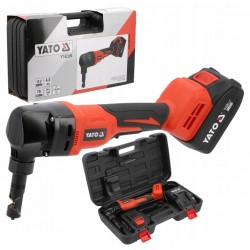 YATO AKUMULATOROWE NOŻYCE DO BLACHY 18V Z BATERIĄ 4AH I ŁADOWARKĄ YT-82398