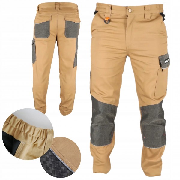 DEDRA SPODNIE OCHRONNE XXL/58 DŁUGIE BEŻOWE SLIM LINE 270G/M2 BH42SP-XXL DEDRA SPODNIE OCHRONNE XXL/58 DŁUGIE BEŻOWE SLIM LINE 270G/M2 BH42SP-XXL