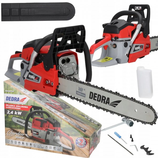 DEDRA PIŁA SPALINOWA PILARKA ŁAŃCUCHOWA 18" 45CM 2,4KW 58CM3 DREWNA MOCNA DEDRA PIŁA SPALINOWA PILARKA ŁAŃCUCHOWA 18" 45CM 2,4KW 58CM3 DREWNA MOCNA