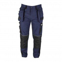 DEDRA SPODNIE ROBOCZE Z MULTIKIESZENIAMI S/48 270G/M2 SLIMFIT BH47SP-S