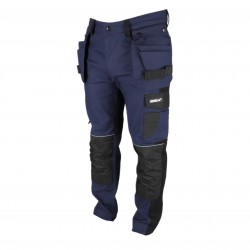 DEDRA SPODNIE ROBOCZE Z MULTIKIESZENIAMI XL/56 270G/M2 SLIMFIT BH47SP-XL