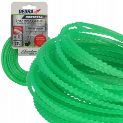DEDRA ŻYŁKA TNĄCA Z ZĘBAMI DO PODKASZARKI AGRESYWNA 3,0MM x 15M 80Z30154