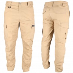 DEDRA SPODNIE BOJÓWKI RIPSTOP SPANDEX XL/56, 220G/M2 BEŻOWE BH32SP-XL