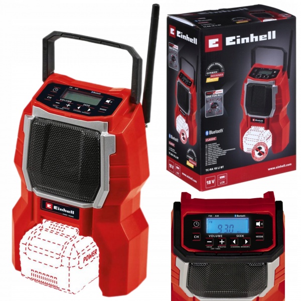 EINHELL RADIO AKUMULATOROWE 18V AM/FM Bluetooth TC-RA 18 Li BT-Solo EINHELL RADIO AKUMULATOROWE 18V AM/FM Bluetooth TC-RA 18 Li BT-Solo