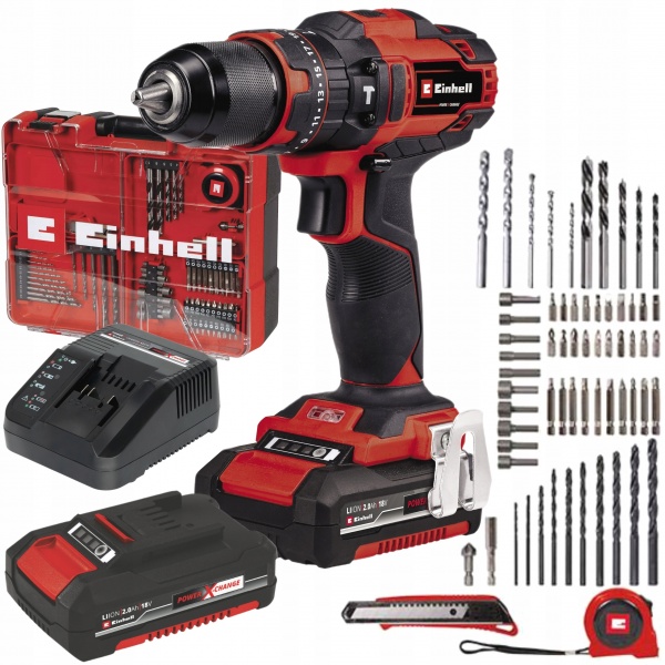 EINHELL WIERTARKO-WKRĘTARKA UDAR AKU 2x2Ah 18V WALIZKA TE-CD 18/40 Li-i +64 EINHELL WIERTARKO-WKRĘTARKA UDAR AKU 2x2Ah 18V WALIZKA TE-CD 18/40 Li-i +64