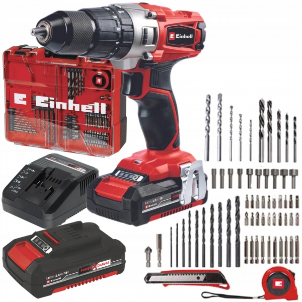 EINHELL WIERTARKO-WKRĘTARKA UDAR AKU 2x2Ah 18V WALIZKA TE-CD 18/2 Li-i +64 EINHELL WIERTARKO-WKRĘTARKA UDAR AKU 2x2Ah 18V WALIZKA TE-CD 18/2 Li-i +64