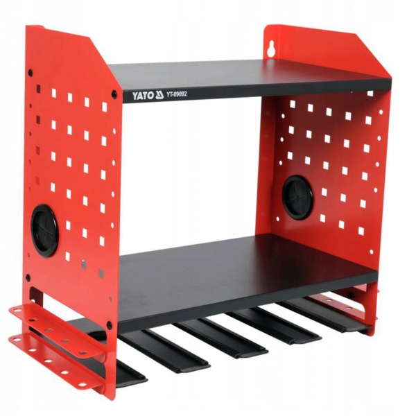 YATO METALOWA PÓŁKA NA ELEKTRONARZĘDZIA 4 GNIAZDA 46x40x22cm YT-09092 MOCNA