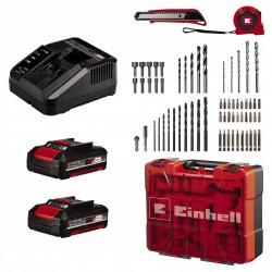 EINHELL WIERTARKO-WKRĘTARKA UDAR AKU 2x2Ah 18V WALIZKA TE-CD 18/40 Li-i +64