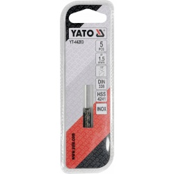 YATO WIERTŁO DO METALU HSS PREMIUM 1.5 MM DO WIERCENIA W STALI INOX / 5SZT.