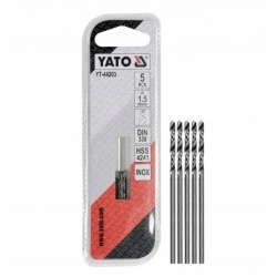 YATO WIERTŁO DO METALU HSS PREMIUM 1.5 MM DO WIERCENIA W STALI INOX / 5SZT.