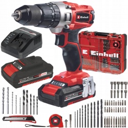 EINHELL WIERTARKO-WKRĘTARKA UDAR AKU 2x2Ah 18V WALIZKA TE-CD 18/2 Li-i +64