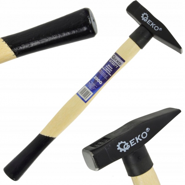 MŁOTEK ŚLUSARSKI 200G PREMIUM STAL WYSOKOWĘGLOWA DREWNO GEKO G72271 MŁOTEK ŚLUSARSKI 200G PREMIUM STAL WYSOKOWĘGLOWA DREWNO GEKO G72271
