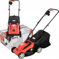 YATO KOSIARKA ELEKTRYCZNA 1300W DO TRAWY 330mm Z KOSZEM 30lL REGULACJA