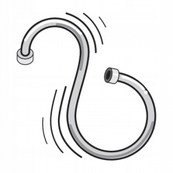 WĄŻ PRYSZNICOWY FALA 1.5M PVC GŁADKI EXTRA SILVER ANTYTWIST 75654