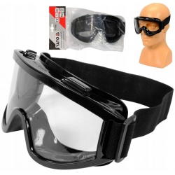 YATO GOGLE OKULARY OCHRONNE ROBOCZE BHP PANORAMICZNE CZARNA RAMKA YT-73832