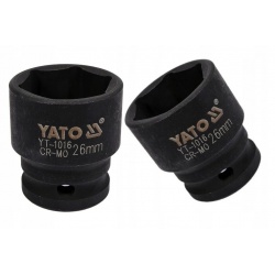 YATO NASADKA UDAROWA FOSFATOWANA 1/2" 26MM KRÓTKA WARSZTAT YT-1016