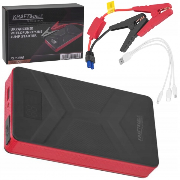 URZĄDZENIE WIELOFUNKCYJNE JUMP STARTER 800A POWERBANK KRAFT&DELE KD5490 URZĄDZENIE WIELOFUNKCYJNE JUMP STARTER 800A POWERBANK KRAFT&DELE KD5490