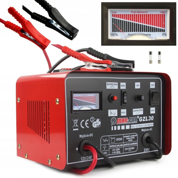ZESPÓŁ PROSTOWNIKOWY GZL-30 M-P FAST CHARGE UNIWERSALNY 12V 24V Z ROZRUCHEM