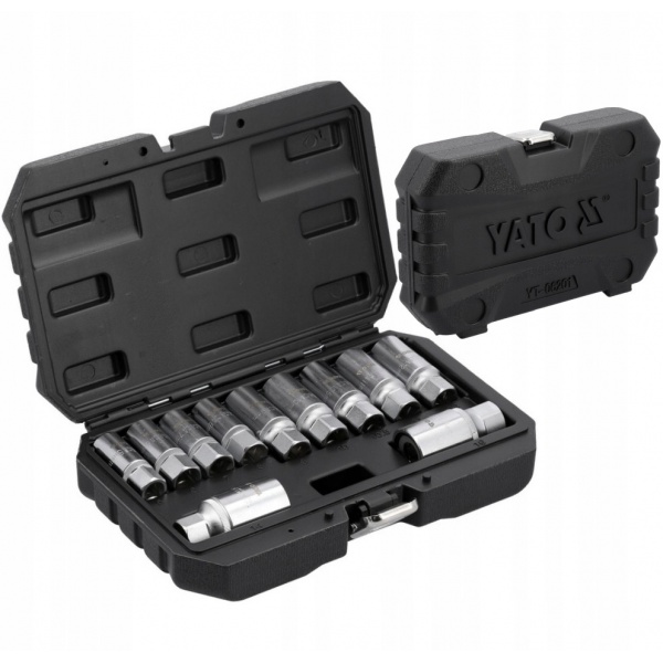 YATO ZESTAW KOMPLET WYKRĘTAKÓW 1/2 3/8 DO SZPILEK 11 SZT W WALIZCE YT-06201
