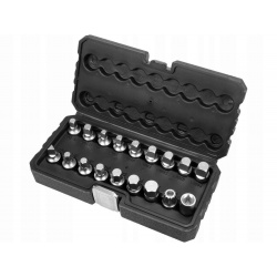 YATO KLUCZE NASADKI DO KORKÓW OLEJU 18 SZTUK 3/8" ZESTAW WALIZKA YT-05991