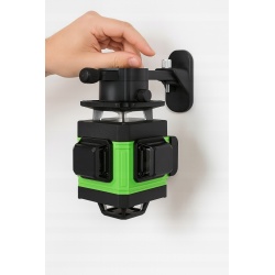 POZIOMICA LASEROWA LASER KRZYŻOWY ZIELONY SAMOPOZIOMUJĄCA 4D 360 2 BATERIE