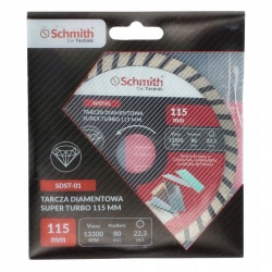 SCHMITH TARCZA DIAMENTOWA DO ZBROJONEGO BETONU CERAMIKI SUPER TURBO 115mm