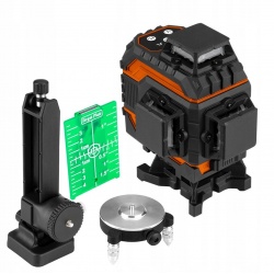 NEO LASER 3D 12 LINII ZIELONY WALIZKA TARCZA CEL MAGN UCHWYT WALIZKA 75-140