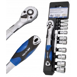 ADLER ZESTAW KLUCZY NASADOWYCH 1/4" 12EL. GRZECHOTKA NASADKI 5-14mm 3553.1