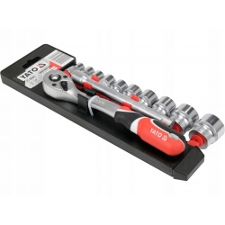 YATO KOMPLET ZESTAW NASADEK Z AKCESORIAMI GRZECHOTKA 3/8" 12CZ YT-38683