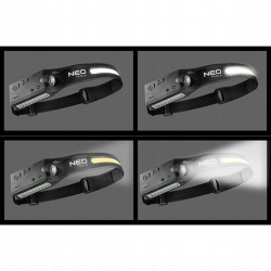 LATARKA CZOŁOWA AKUMULATOROWA LED BELT 2W1 LAMPKA MOCNE ŚWIATŁO NEO 99-097