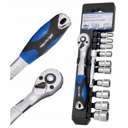 ADLER ZESTAW KLUCZY NASADOWYCH 1/4" 12EL. GRZECHOTKA NASADKI 5-14mm 3553.1
