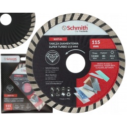 SCHMITH TARCZA DIAMENTOWA DO ZBROJONEGO BETONU CERAMIKI SUPER TURBO 115mm