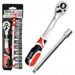 YATO KOMPLET ZESTAW NASADEK Z AKCESORIAMI GRZECHOTKA 3/8" 12CZ YT-38683