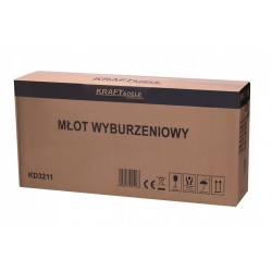 MŁOT WYBURZENIOWY 3200W 75J HEX-GAN WALIZKA +2x DŁUTA KRAFT&DELE KD3211