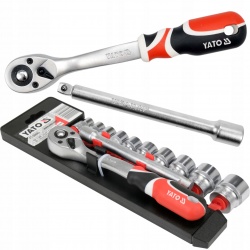 YATO KOMPLET ZESTAW NASADEK Z AKCESORIAMI GRZECHOTKA 3/8" 12CZ YT-38683
