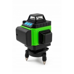POZIOMICA LASEROWA LASER KRZYŻOWY ZIELONY SAMOPOZIOMUJĄCA 4D 360 2 BATERIE