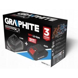 GRAPHITE ZESTAW AKUMULATOR 4AH BOOST UP Z ŁADOWARKĄ ENERGY+ 58GE132-1 NEO