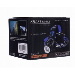 KRAFT&DELE LATARKA CZOŁOWA LED 4 TRYBY CZOŁÓWKA IPX45 KD1244