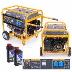 POWERMAT AGREGAT PRĄDOTWÓRCZY GENERATOR 6500W 13 KM 230V Rozruch +2x OLEJ