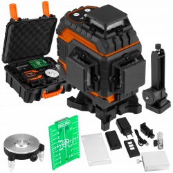 NEO LASER 3D 12 LINII ZIELONY WALIZKA TARCZA CEL MAGN UCHWYT WALIZKA 75-140